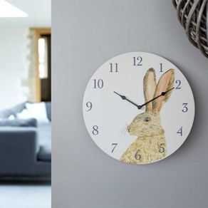 Hand-Painted Resin Clock - Hare